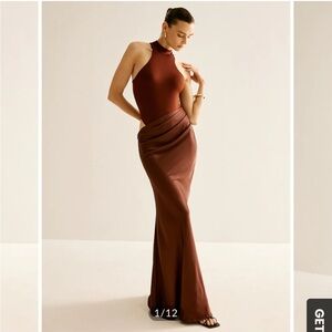 Commense Cutout Panel Sexy Slim Dress